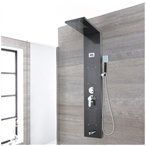 Fontana Gold Black Shower Mixer Waterfall Rainfall Spa Jets Digital Brushed Nickel Shower